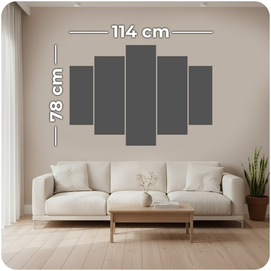 CUADRO DECORATIVO PREMIUM DE 5 PIEZAS